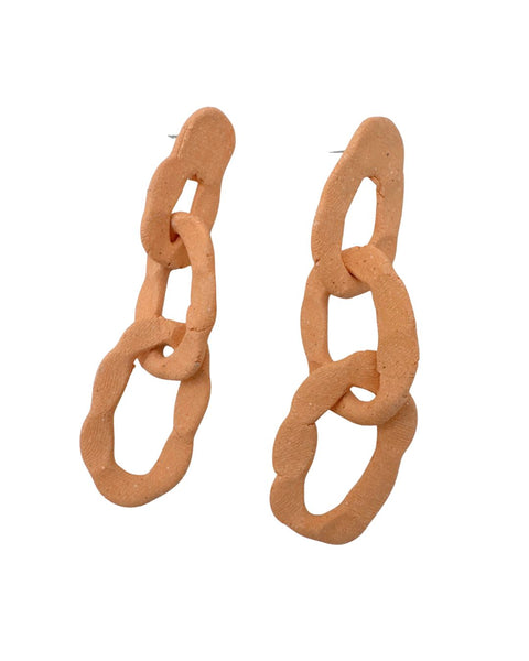 Rice Evans Ceramic Chain Earrings