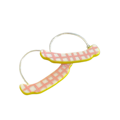 April Felipe (BabyGrapes) Porcelain and Sterling Hoops (#31)