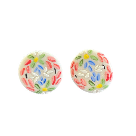 April Felipe (BabyGrapes) Porcelain Post Earrings (#44)