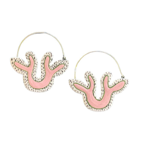 April Felipe (BabyGrapes) Porcelain and Sterling Hoops (#5)