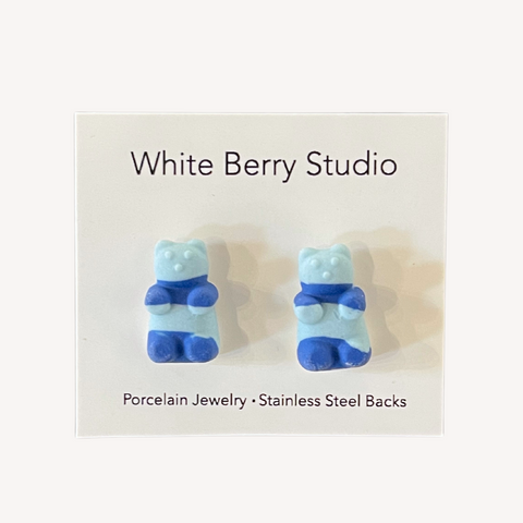 Porcelain Bear Post Earrings