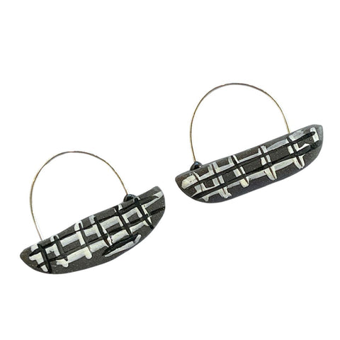 April Felipe (BabyGrapes) Porcelain and Sterling Hoops (#27)