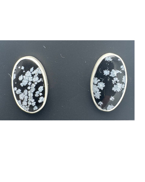 Shelby Goldsmith Snowflake Obsidian Earrings