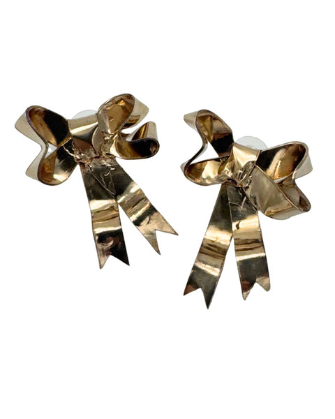 Ellen Hinrichs Brass Large Bow Earrings