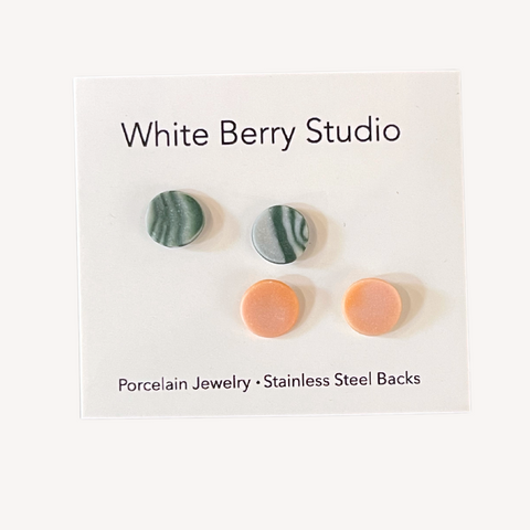 Nerikomi Porcelain Post Earrings (Tiny)