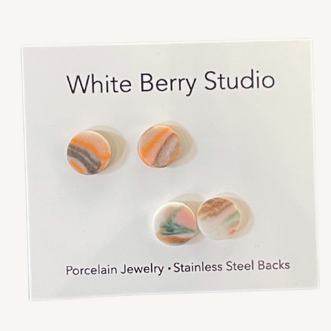 Nerikomi Porcelain Post Earrings (Tiny)