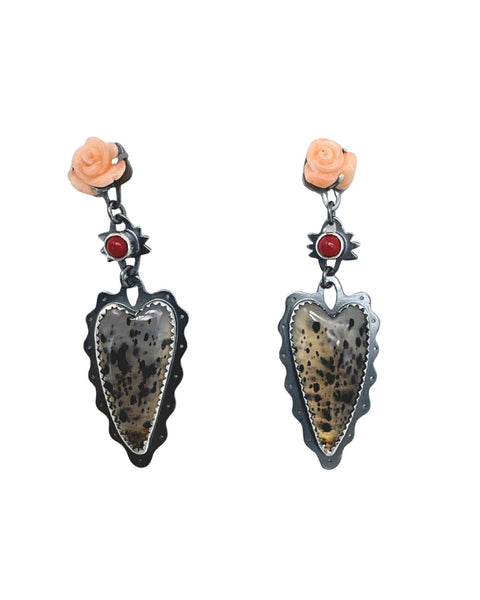 Meghan Korol Coral and Agate Earrings