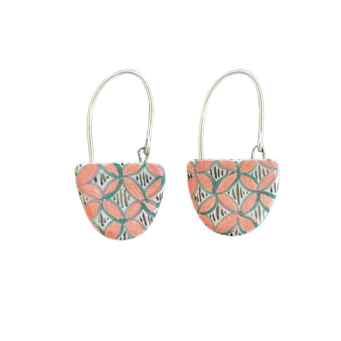 April Felipe (BabyGrapes) Porcelain and Sterling Hoops (#6)