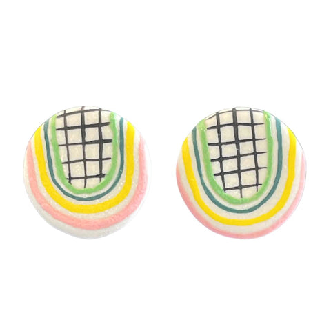 April Felipe (BabyGrapes) Porcelain Post Earrings (#42)