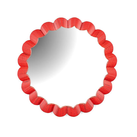 Christina Boy round scallop mirror