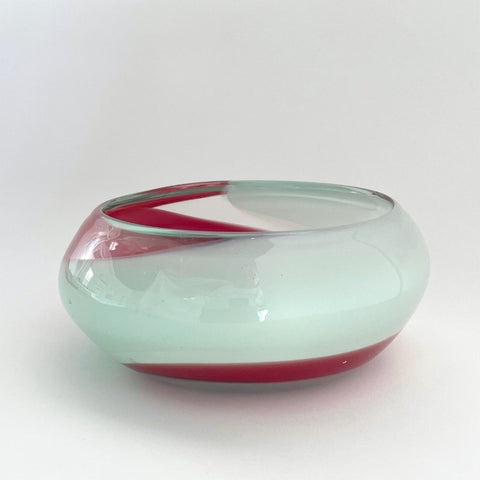Victoria White Berry Chunky Blown Glass Bowl