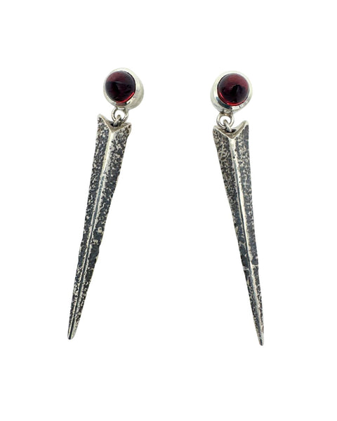WASH DSGN Sterling Silver Spike Drop (Garnet)