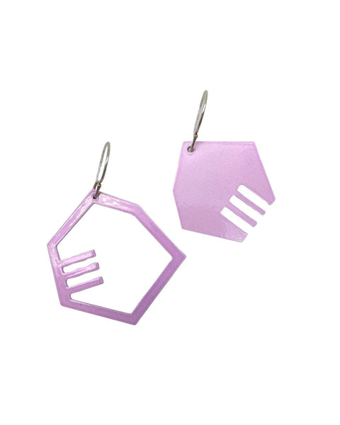Sarah Tectors ST8141d Sterling +/- powder coated earrings