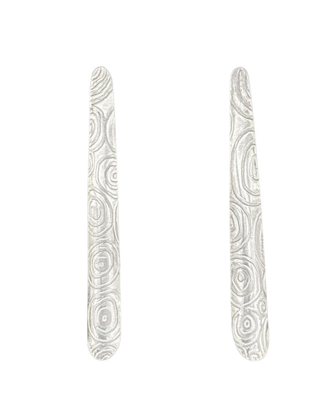 Sarah Tectors ST449 sterling silver "inset circle" hook back earrings
