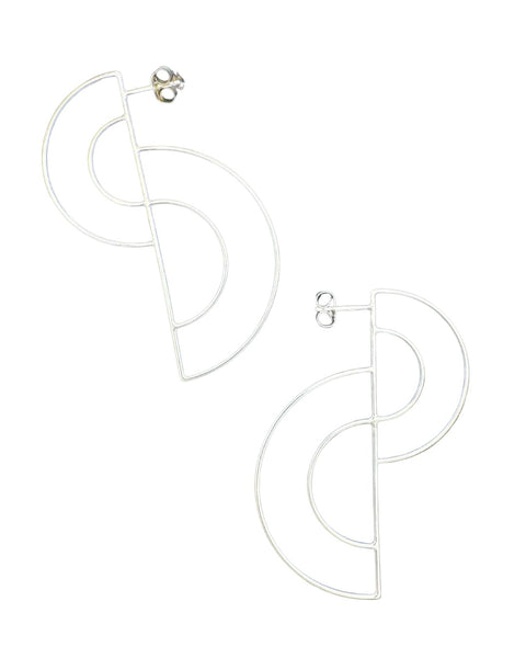 Sarah Tectors ST53 Double Crescent post earrings