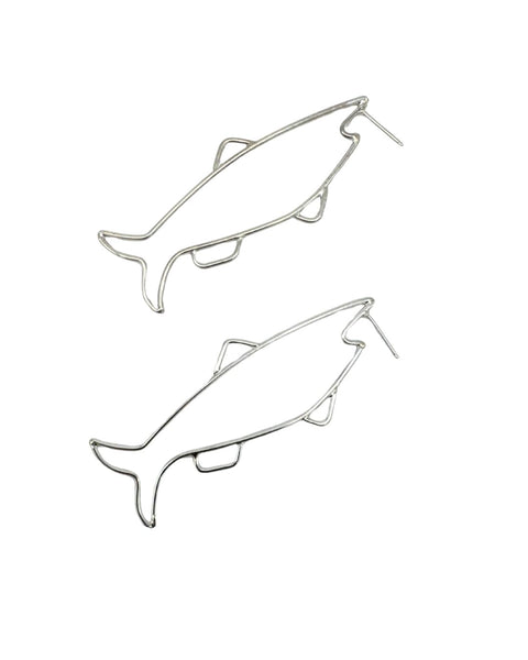 Claire Anderson Silver Sardine Earrings