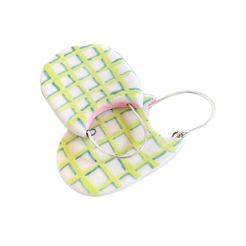 April Felipe (BabyGrapes) Porcelain and Sterling Hoops (#10)