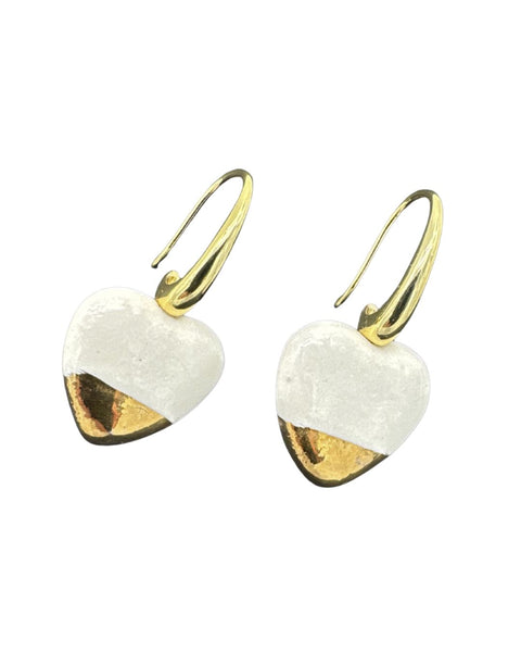 Donna Causland Porcelain Gold Dipped Hearts