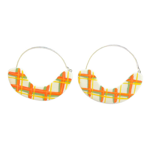 April Felipe (BabyGrapes) Porcelain and Sterling Hoops (#18)