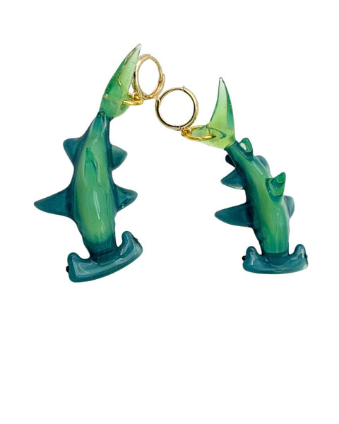 Liz Wright Glass Shark Earrings