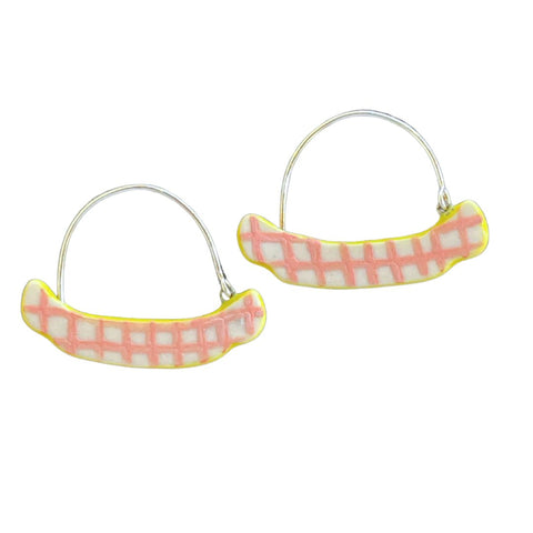 April Felipe (BabyGrapes) Porcelain and Sterling Hoops (#31)