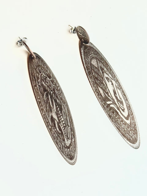Stefan Gougherty Stretched Quarter Earrings