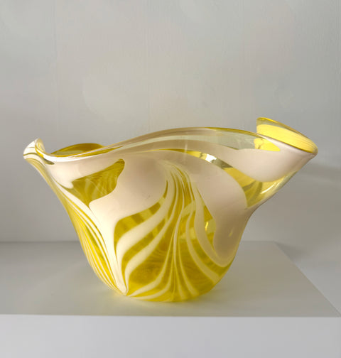 Victoria White Berry Chunky Floppy Glass Bowl