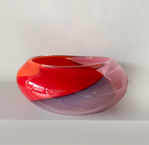 Victoria White Berry Chunky Blown Glass Bowl