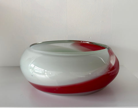 Victoria White Berry Chunky Blown Glass Bowl