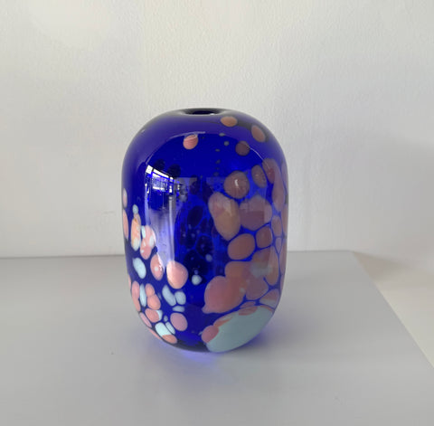 Victoria White Berry Chunky Blown Glass Vase