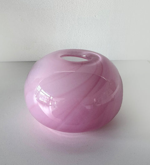 Victoria White Berry Chunky Blown Glass Vase