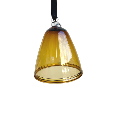Bell(ish) Blown Glass Ornaments