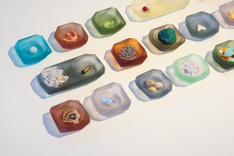 Cast Glass Salt Cellars