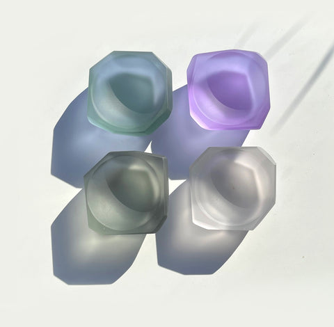 Cast Glass Salt Cellars