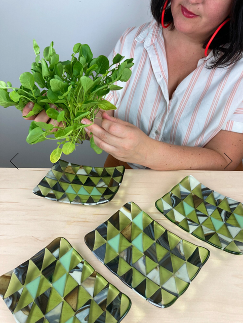 Fused Glass Snack Plate