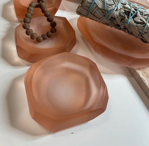 Cast Glass Salt Cellars