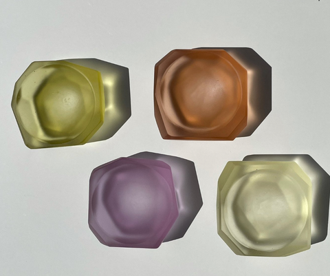 Cast Glass Salt Cellars