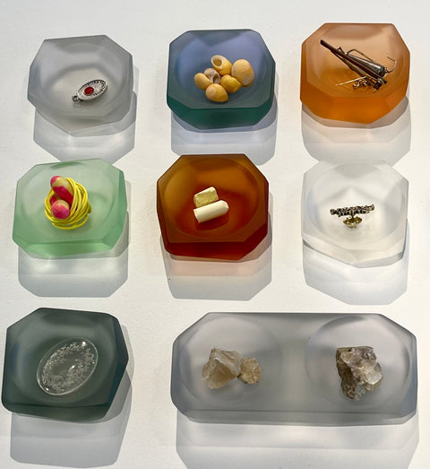 Cast Glass Salt Cellars