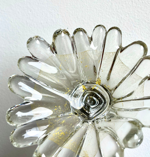 Wall Mounted Clear and Gold Coral Polyp