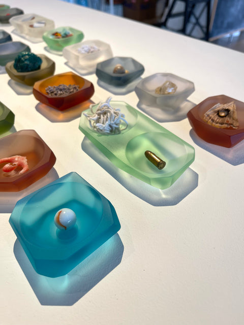 Cast Glass Salt Cellars