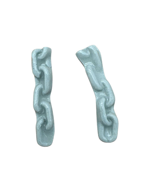 Rice Evans Ceramic Chain Earrings