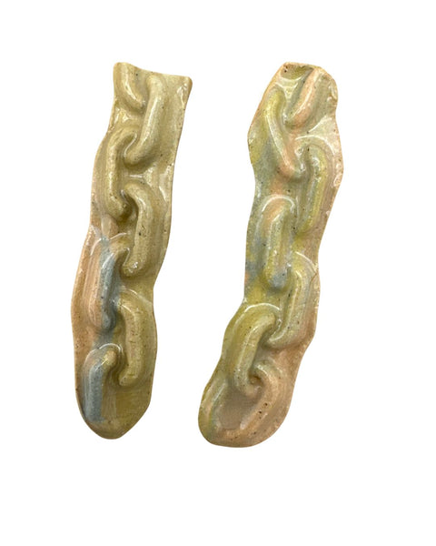 Rice Evans Ceramic Chain Earrings