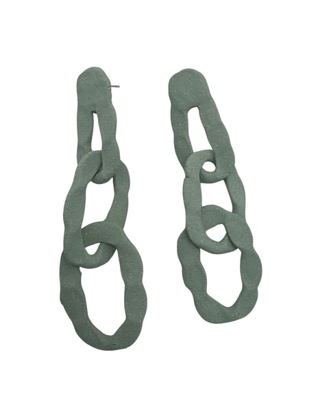 Rice Evans Ceramic Chain Earrings