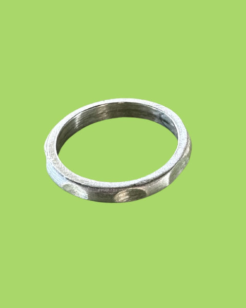 Sarah Tector Carved Silver Ingot Ring ST487