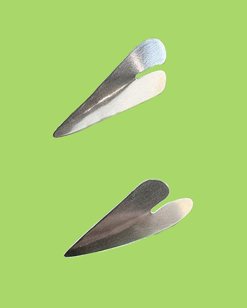 Sarah Tector Silver Small Anthurium long back earrings ST477a