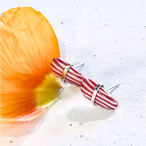 Hechizo Red Stripe Post Earrings