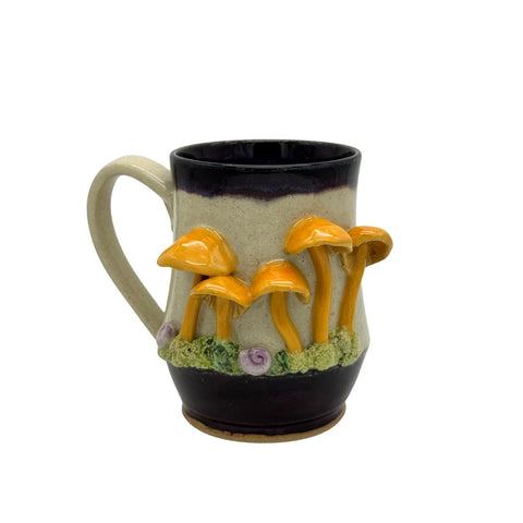 Megan Ayers Orange Mushrooms Mug 2