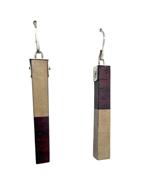 Shawn Noroian Wood Color Blocks Earrings