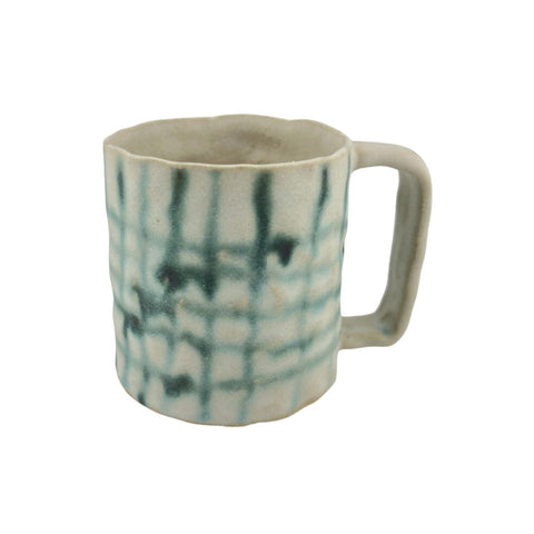 Brooklin Grantz Espresso Mug with Green Grid