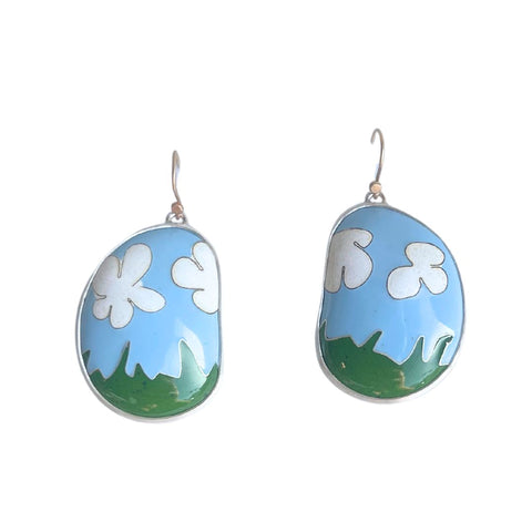 Laura Fortune  Clouds and Grass Earrings